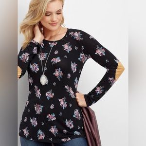 🆕 Maurice’s Black Floral Long Sleeve Top | Small